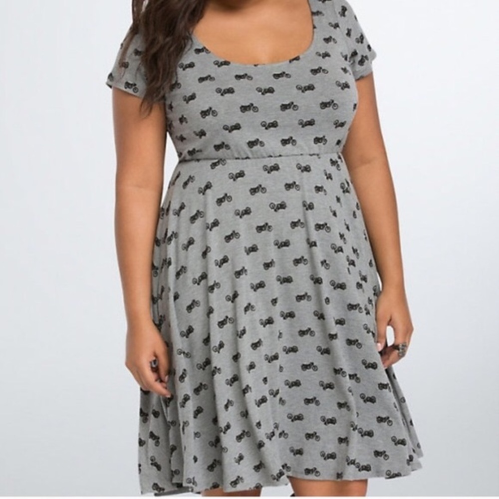 Torrid Motorcycle Print Skater Dress